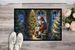 English Bulldog And Santa Claus Doormat Front Door Mat Indoor Outdoor Rugs For Entryway, Non Slip Washable Low Pile, 24H X 36W_maomaolike.com