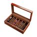 Unisex Glasses sunglasses multi-cell storage box with lock Aspergillus wood myopia sunglasses finishing dust display box_maomaolike.com