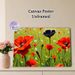 Poppy Field Floral Painting Poster, Vibrant Artistic Lush Poppy Field With Contrasting Dark Poppy And Tiny Daisies Poster, Infuses Natural Charm For_maomaolike.com