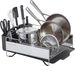 KitchenAid Large Capacity Full Size Rust Resistant Dish Rack With Angled Drain Board And Removable Flatware Caddy, Light Grey_maomaolike.com