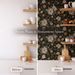 Vintage Dark Floral Wallpaper – Peel & Stick Kitchen Backsplash, Waterproof & Oil-Resistant, Removable Self Adhesive Wall Decor_maomaolike.com