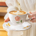 European Style Ceramic Hand-painted Relief Underglaze Color Coffee Cup And Dish Set_maomaolike.com