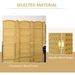 Folding Room Divider Screen 6 Panel 6 Tall Privacy Screen Freestanding Wood Partition For Home Office, Nature Wood_maomaolike.com