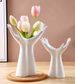 High-value Resin Vase For Flower Arrangement, Creative And Simple Design, Suitable For Showroom And Home Decor._maomaolike.com