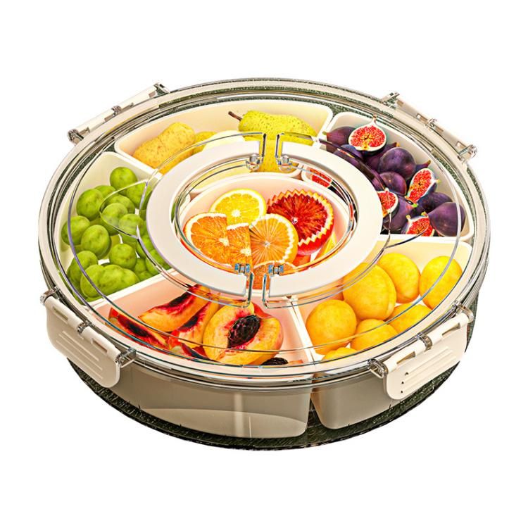 Snack Tray With Handle & Airtight Lid For Household_maomaolike.com
