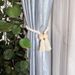 Natural Wood Magnetic Snap Ring Decorative Creative Tassel Rope Nordic Ins Tie Curtain Buckle_maomaolike.com