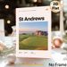 St Andrews Golf Course Painting Poster, Serene Coastal Golf Course Scene Poster, Showcases Iconic Historic Golf Course Details, Ideal For Home Walls_maomaolike.com