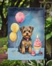 Yorkipoo Happy Birthday Garden Flag Mailbox Flag Decorative Yard Flag Banner Outside Patio Artwork Yard Flower Beds, Garden Size, Multicolor_maomaolike.com