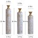 Floor Metal Vases Decorated White Metal Vases Set Of 3 Gorgeous Home Decoration Large Glazed Metal Vases 24in/28.7in/33.5in Height_maomaolike.com