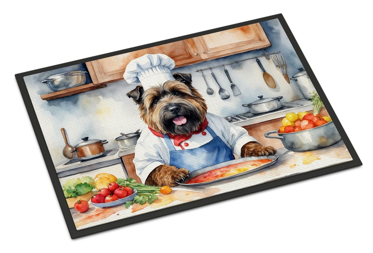 Bouvier Des Flandres The Chef Doormat Front Door Mat Indoor Outdoor Rugs For Entryway, Non Slip Washable Low Pile, 24H X 36W_maomaolike.com