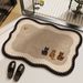 Antique Style Absorbent Quick-drying Carpet Bathroom Floor Mat Toilet Diatom Mud Toilet Door Anti-slip Dirt-resistant Foot Mat Home Decor Arredamento_maomaolike.com