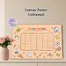 School Timetable Painting Poster, Colorful Hand-drawn School-themed Poster, Practical Blank Layout To Organize Daily Study Schedules, Ideal For_maomaolike.com