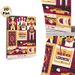 The Big Lebowski Movie Painting Poster, Stylized Retro Collage Poster, Vibrant Burgundy-gold Cinematic Character & Scene Art, Ideal For Home Theater_maomaolike.com