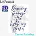 Lightning-themed Typography Painting Poster, Vibrant Glitch-style "Dancing Through The Lightning Strikes" Text Poster, Stylish Artistic Decor For_maomaolike.com