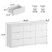 9 Drawer Dresser For Bedroom, Storage Cabinet With Hidden Handles, Modern Closet Of Drawers For Living Room_maomaolike.com