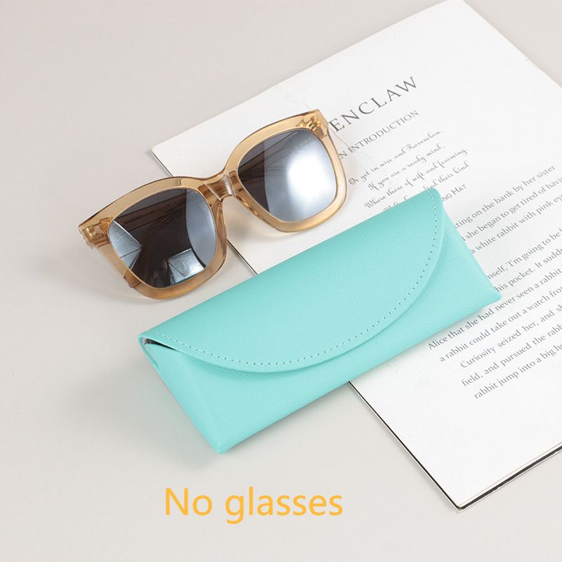 Unisex High-grade leather glasses case leather soft bag Sun sunglasses case myopia glasses cloth bag protection set_maomaolike.com