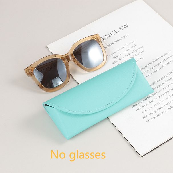 Unisex High-grade leather glasses case leather soft bag Sun sunglasses case myopia glasses cloth bag protection set_maomaolike.com