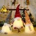 Christmas Decorations Christmas Sequin Cap With Light Rudolph Pendant Dwarf Faceless Doll Pendant_maomaolike.com