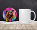 Hippie Animal Grizzly Bear Large Sandstone Coasters Pack Of 4 Absorbent Round Coasters Decor Gifts For Men Or Women, 4 In, Multicolor_maomaolike.com