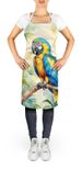 Blue And Gold Macaw Apron Cooking Kitchen Server Baking Crafts Gardening For Adult Women Men, Unisex, Large, Multicolor_maomaolike.com