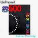 Technology Themed Painting Poster, Vibrant Rainbow Text & Bold Red Number 600 With Dotted Line On Dark Textured Poster, Modern Minimalist Style, Ideal_maomaolike.com