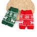 Unisex Christmas gloves Knitted acrylic warm sleeve Snowflake deer festival short gloves wool gloves_maomaolike.com