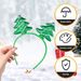 Florry Christmas Headbands For Women Green Christmas Tree Headbands Xmas Hair Bands Hair Accessories For New Year Holiday 12PCS_maomaolike.com