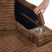Spring Upholstered Armchair And Ottoman Set - Comfortable Single Sofa With Cup Holder , Corduroy Fabric And Storage, Perfect For Living Room Or Bedroom (Camel )_maomaolike.com