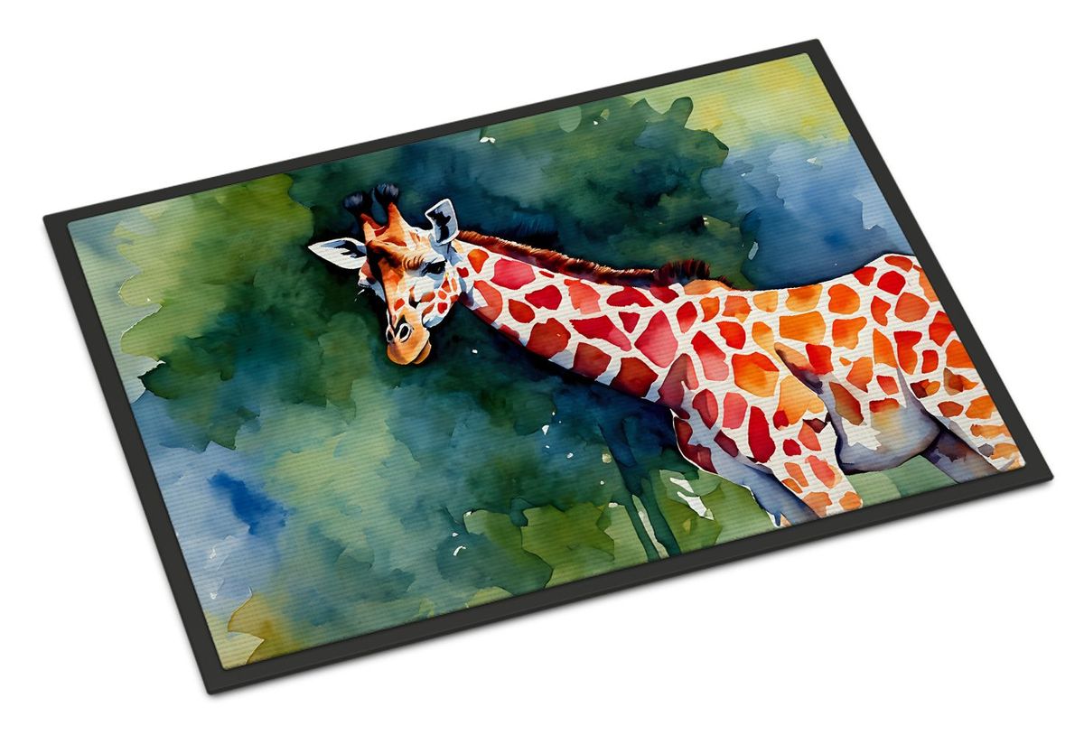 Giraffe Doormat Front Door Mat Indoor Outdoor Rugs For Entryway, Non Slip Washable Low Pile, 24H X 36W_maomaolike.com