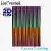 Optical Illusion Striped Painting Poster, Vibrant Geometric Op Art Poster, Bold Two-section Vertical Stripe Design With Vivid Hues, Adds Dynamic_maomaolike.com