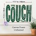 Couch Club Typography Painting Poster, Vintage Distressed Dark Green Text Poster, Stylish Retro Lettering Design Ideal For Living Room, Lounge Spaces_maomaolike.com