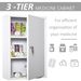 Steel Wall Mount Medicine Cabinet 3 Tier Emergency Box For Bathroom Kitchen, Lockable With 2 Keys - White_maomaolike.com