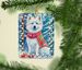 American Eskimo Christmas Porcelain Ornament Christmas Tree Hanging Decorations For Home Christmas Holiday, Rectangle, Gift, Multicolor_maomaolike.com