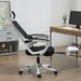 High Back Home Office Chair, Fabric Computer Desk Chair With Adjustable Headrest, Lumbar Support, Armrest, Foot Rest, Reclining Back, Black_maomaolike.com