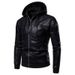 Men's clothing leather jacket Handsome leather jacket with cotton thickened motorcycle pilot autumn and winter coat_maomaolike.com