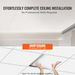 VEVOR Ceiling Tiles 12-Pack 24 X 24 In PVC Foam Fire-Rated Smooth White_maomaolike.com