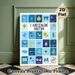 Breton Alphabet Painting Poster, Soft Blue-toned Flat Graphic Poster, Educational Regional Alphabet Print Ideal For Home Study, Living Room Decor_maomaolike.com