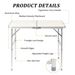 3FT/4FT/6FT Durable Plastic Folding Table W/Handles & Lock - Portable Indoor/Outdoor Picnic Dining Table For Camping, Parties, White_maomaolike.com