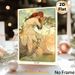 Summer Maiden Painting Poster, Elegant Art Nouveau Style Poster, Graceful Maiden With Red Floral Crown By Waterside, Delicate Vintage Decor Ideal For_maomaolike.com