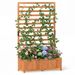 Wooden Raised Garden Bed 59 Inch Tall Elevated Planter Box With Vertical Trellis For Gardens, Patios, Balconies, Entryways, Or Sunrooms_maomaolike.com