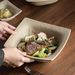 Unglazed Earthenware Square Retro Ceramic Serving Western Soup Salad Bowl Plate Cold Snack Dipping Sauce Dish_maomaolike.com