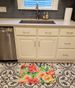 Indiana Peonies In Watercolor Memory Foam Kitchen Mat Machine Washable Anti-Fatigue Mat Cushion Comfort Bath Mat Or Kitchen Rug_maomaolike.com