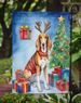 Saluki Christmas Reindeer Garden Flag Mailbox Flag Decorative Yard Flag Banner Outside Patio Artwork Yard Flower Beds, Garden Size, Multicolor_maomaolike.com