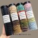 Unisex Bucket of 100 basic seamless hair extensions, threaded non-slip hair bands, high ponytail hair bands that do not damage your hair, rubber bands_maomaolike.com