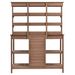 66" Large Outdoor Farmhouse Wooden Potting Bench Table, Garden Workstation With 2 Drawers, Cabinet And Open Shelves For Backyard, Mudroom_maomaolike.com