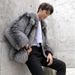 Men's clothing Autumn-winter fur men's coat Fashion casual silver fox fur coat thickened to keep warm_maomaolike.com