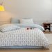 Wholesale INS Japanese Simple Colorful Plaid Pure Jacquard Four-Piece Nordic Style Full Washed Cotton 4-Piece Set_maomaolike.com