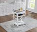 Mobile Rolling Kitchen Island Trolley Serving Cart With Underneath Drawer & Slide-Out Wire Storage Basket_maomaolike.com