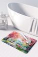 Michigan Blossoms In Watercolor Memory Foam Kitchen Mat Machine Washable Anti-Fatigue Mat Cushion Comfort Bath Mat Or Kitchen Rug_maomaolike.com