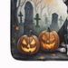 Boston Terrier Spooky Halloween Memory Foam Kitchen Mat Machine Washable Anti-Fatigue Mat Cushion Comfort Bath Mat Or Kitchen Rug_maomaolike.com